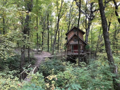 There's A Treehouse Vrbo In Illinois And It's Just Like Spending The Night Sailing Through The Jungle