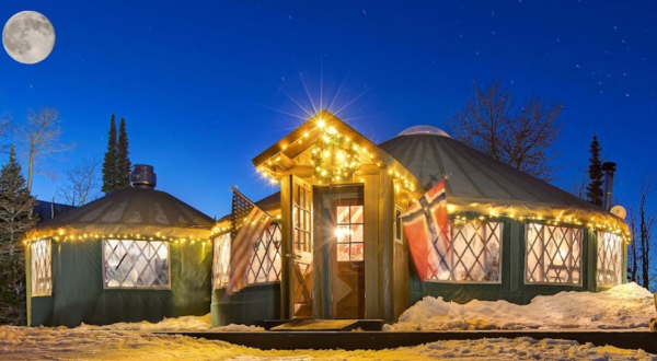 Dine Inside A Yurt With A 25-Minute Sleigh Ride At The Viking Yurt In Utah