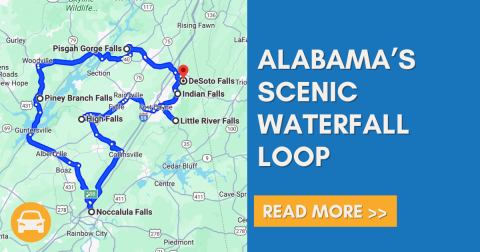Alabama's Scenic Waterfall Loop Will Take You To 7 Different Waterfalls