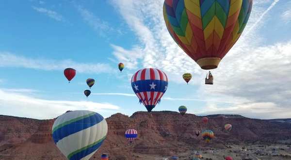 The Sky Will Be Filled With Colorful And Creative Hot Air Balloons At Kanab’s Balloons and Tunes Roundup In Utah