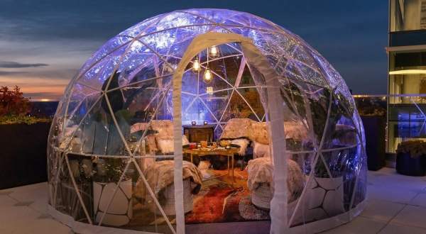 Stay Warm And Cozy This Season At Hip Flask, A Rooftop Igloo Bar In Maryland