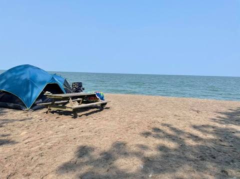 The Spectacular Spot In Pennsylvania Where You Can Camp Right On The Beach