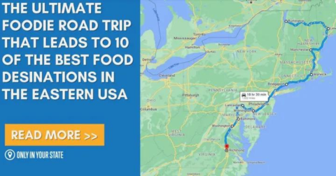 This Foodie Road Trip Takes You To The 10 Best Food Cities Across The Eastern United States