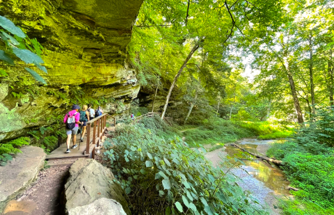 Discover A Little-Known Natural Wonder In Indiana On The 1-Mile Portland Arch Nature Preserve Trail