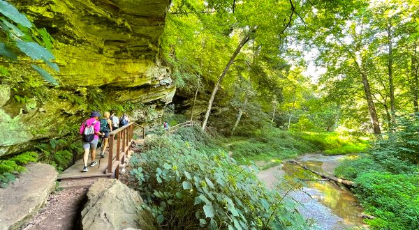 Discover A Little-Known Natural Wonder In Indiana On The 1-Mile Portland Arch Nature Preserve Trail