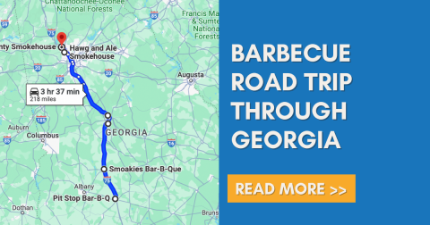 The Most Delicious Georgia Road Trip Takes You To 6 Hole-In-The-Wall BBQ Restaurants