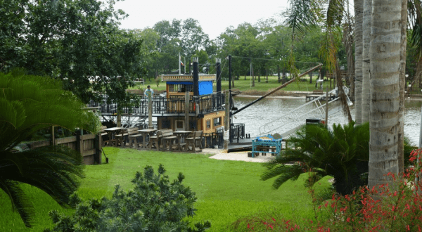 This Waterfront Texas Restaurant Has Its Own Paddleboat, So You Can Enjoy A Delicious Meal And Go For A Scenic Ride