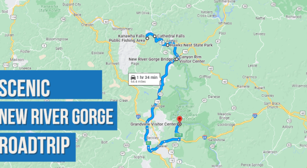 This 60-Mile Road Trip Leads To Some Of The Most Scenic Parts Of West Virginia, No Matter What Time Of Year It Is