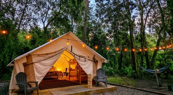 Enjoy A Riverside Glamping Adventure Under The Trees At This Florida State Park