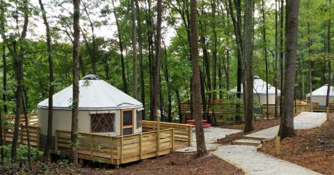 Sweetwater Creek State Park In Georgia Has A Yurt Village, And It's As Great As It Sounds