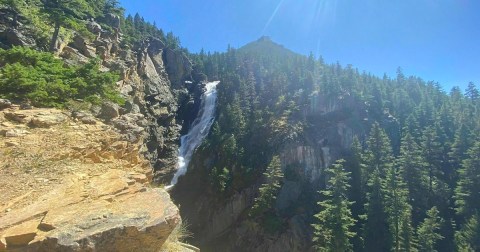 See One Of The Tallest Waterfalls In Montana At Woodbine Falls