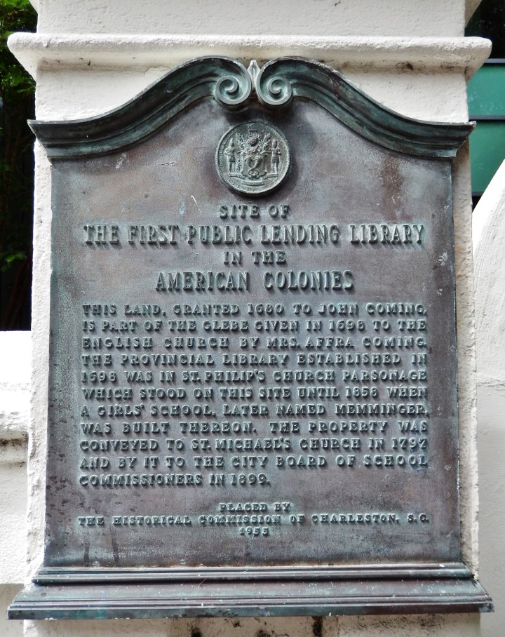 Historical Marker for First Public Library in America