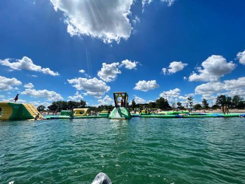 There's A Giant Inflatable Waterpark At Whihala Beach In Indiana This Summer That's Loads Of Fun