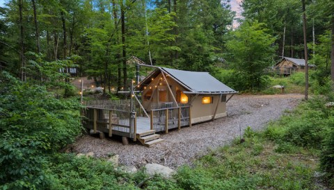 Sleep Under The Stars When You Go Glamping In New York's Adirondack Mountains