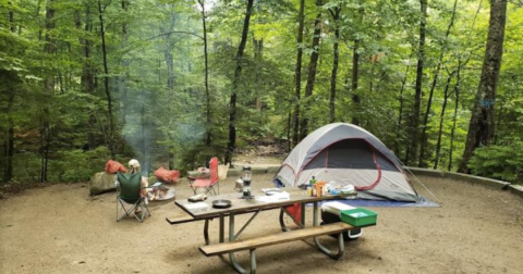 Named The Best Campground In New Hampshire, Lafayette Place Needs To Be On Your Spring Bucket List