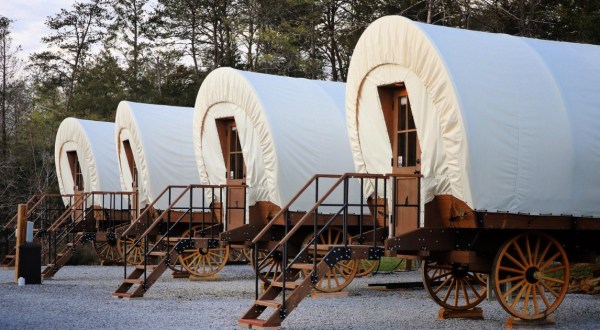 Channel Your Inner Pioneer When You Spend The Night At This Covered Wagon Campground In Tennessee