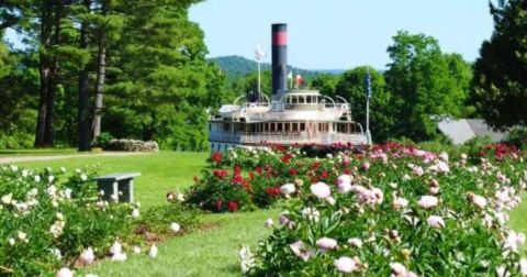 Walk Through A Sea Of  Lilacs and Peonies At The Shelburne Museum and Gardens In Vermont