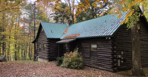 This Charming & Rustic Log Cabin In New Hampshire Is The Perfect Place For A Relaxing Getaway