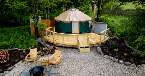 There's No Better Place To Go Glamping Than This Magnificent Yurt In New Hampshire