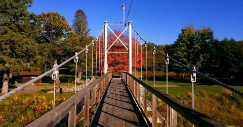 The Wisconsin County Park Where You Can Hike Across A Scenic Suspension Bridge Is A Grand Adventure