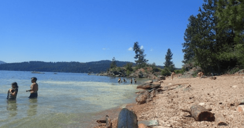 This Trail Leads You To One Of The Most Stunning Lakeside Beaches In Idaho