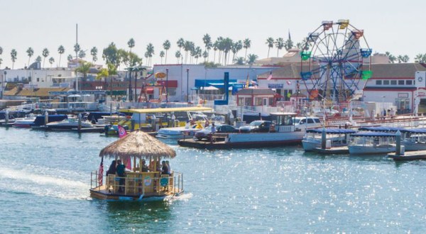 Turn Southern California’s Newport Harbor Into Your Own Oasis By Renting A Floating Tiki Bar
