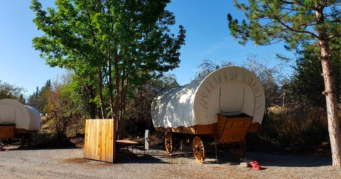 Channel Your Inner Pioneer When You Spend The Night At This Covered Wagon Campground In Winthrop, Washington