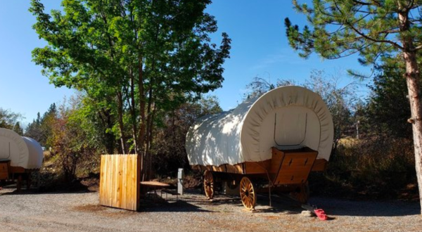 Channel Your Inner Pioneer When You Spend The Night At This Covered Wagon Campground In Winthrop, Washington