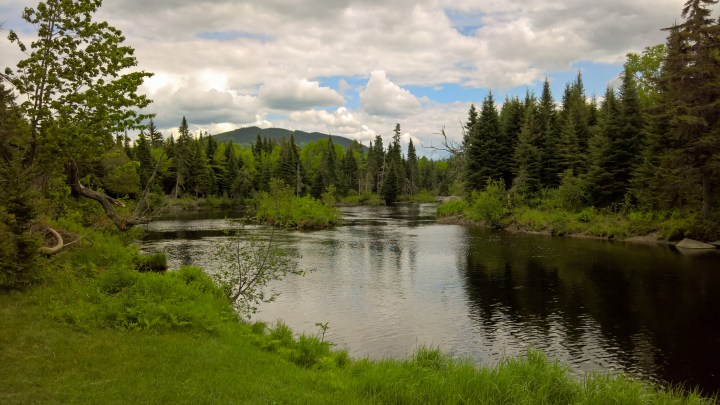 Moose River and cloudy sky