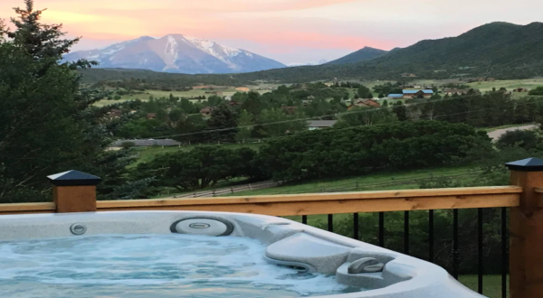 You’ll Never Forget Your Stay At This Charming Vacation Rental Home In Colorado With Its Very Own Hot Tub & Great Views