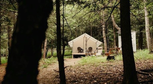 Enjoy A Wooded Glamping Adventure Under The Trees In The Catskills