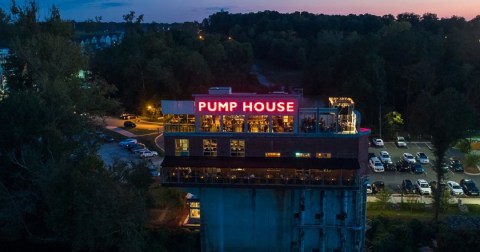 Enjoy An Upscale Dinner With A View At The Pump House, A 5-Story Riverside Restaurant In South Carolina