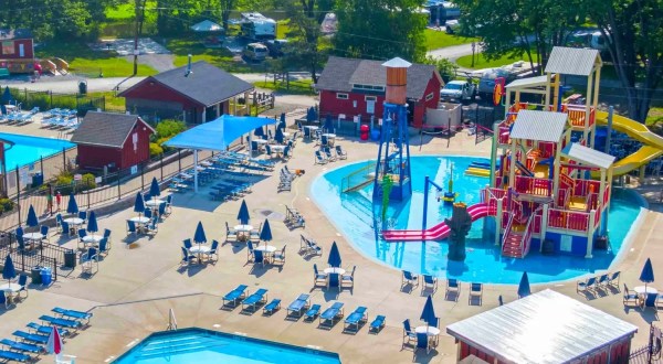 The Most Epic Resort Campground In New Is An Outdoor Playground With A Lazy River, Water Playground, Mini Golf Course And More