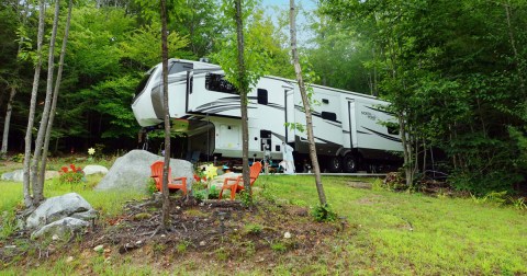 With A Swimming Complex And Stocked Fishing Pond, This RV Campground In New Hampshire Is A Dream Come True