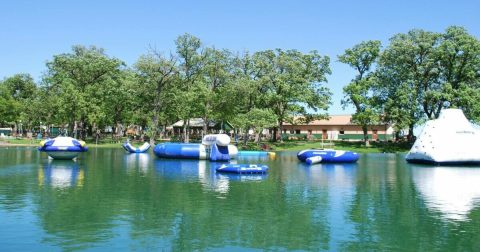 The Most Epic Resort Campground In Illinois Is An Outdoor Playground With A 15-Foot Iceberg, Glow Stick Dance Party, Mini Golf And More
