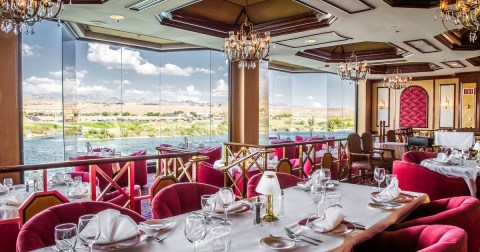 Enjoy An Upscale Dinner With A View At The Gourmet Room, A Riverfront Restaurant In Nevada