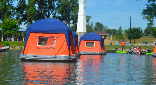 These Floating Tents On The Great Miami River Offer Ohio Explorers A Literal Night On The Water