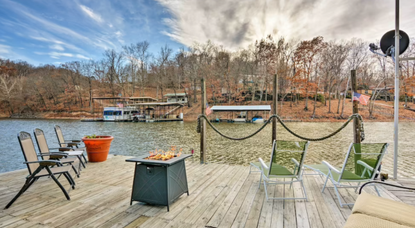 Get Away From It All At This Lakeside Cabin With Two Private Docks In Oklahoma