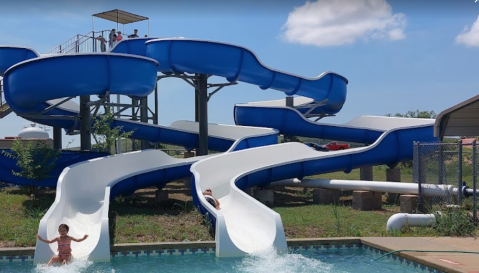 This Hidden Lake With A Water Slide In Oklahoma Is A Stellar Summer Adventure