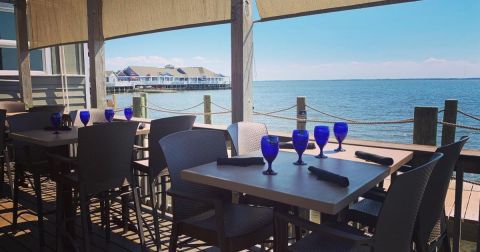 Enjoy An Upscale Dinner With A View At The Blue Point, A Currituck Sound-Side Restaurant In North Carolina