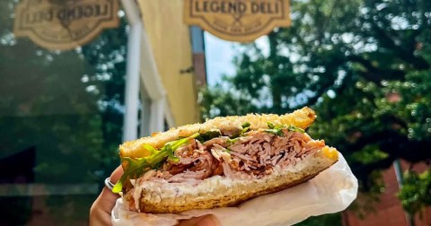 Fit Your Hands Around Huge Stacked Sandwiches At The New Legend Deli In South Carolina