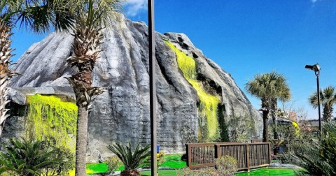 Play Putt Putt By A Miniature Volcano And Eat At Boardwalk Billy's For A Fun Beach Adventure In South Carolina