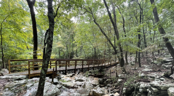 The Alabama Trail With A Boardwalk, A Bridge, And Waterfalls You Just Can’t Beat