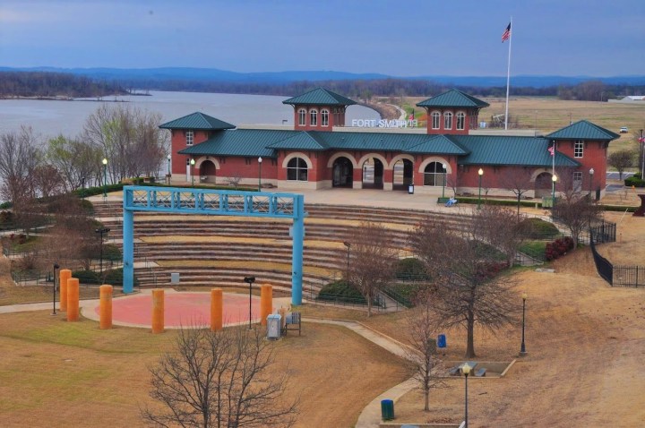riverfront park in Arkansas