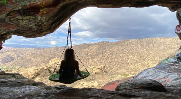 This Hidden Cave With Swings, Hammocks, And Benches In Southern California Is A Stellar Summer Adventure