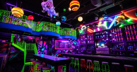This Glow-In-The-Dark, Space-Themed Bar In Texas Is Totally Out Of This World