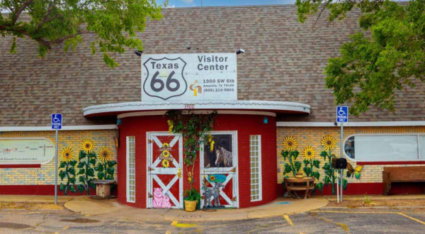 The Coolest Visitor Center In Texas Has A Gift Shop And Museum With Route 66 Memorabilia