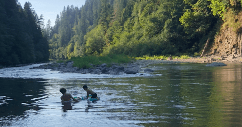 A Peaceful Escape Can Be Found At This Remote River Beach In Oregon