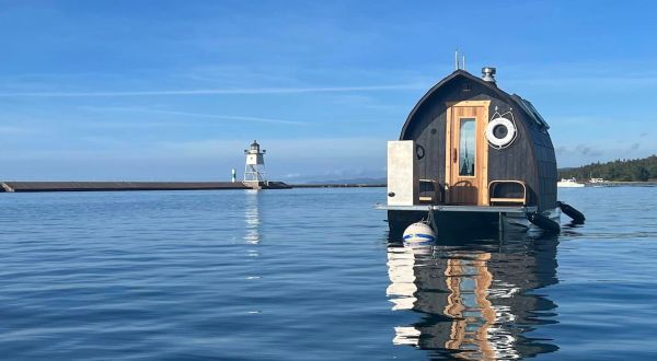Relax In A Steamy Sauna While Floating On A Northern Minnesota Lake