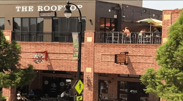 Look Out On The Beautiful Rose District When You Visit The Rooftop In Broken Arrow, Oklahoma